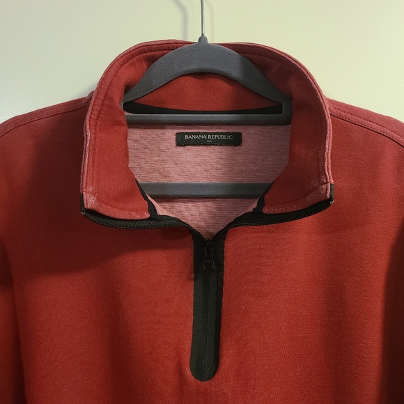 Banana Republic - Red 1/4 Zip Sweatshirt - Picture 6 of 9
